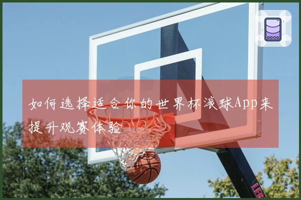 如何选择适合你的世界杯滚球App来提升观赛体验