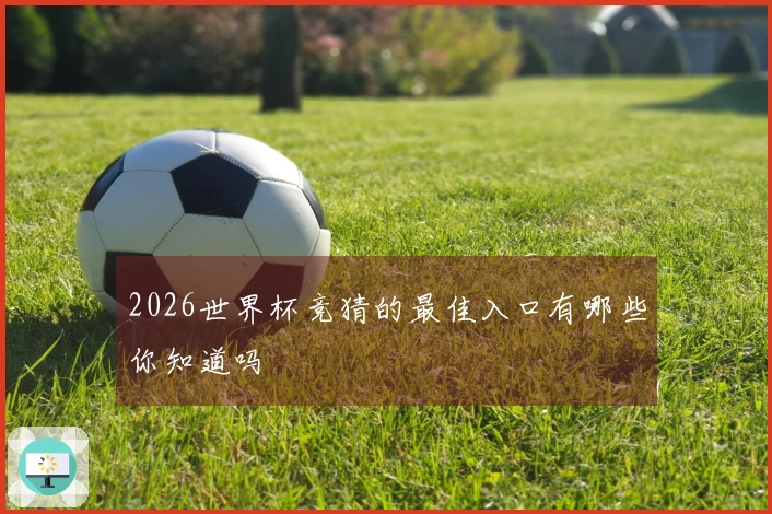 2026世界杯竞猜的最佳入口有哪些你知道吗